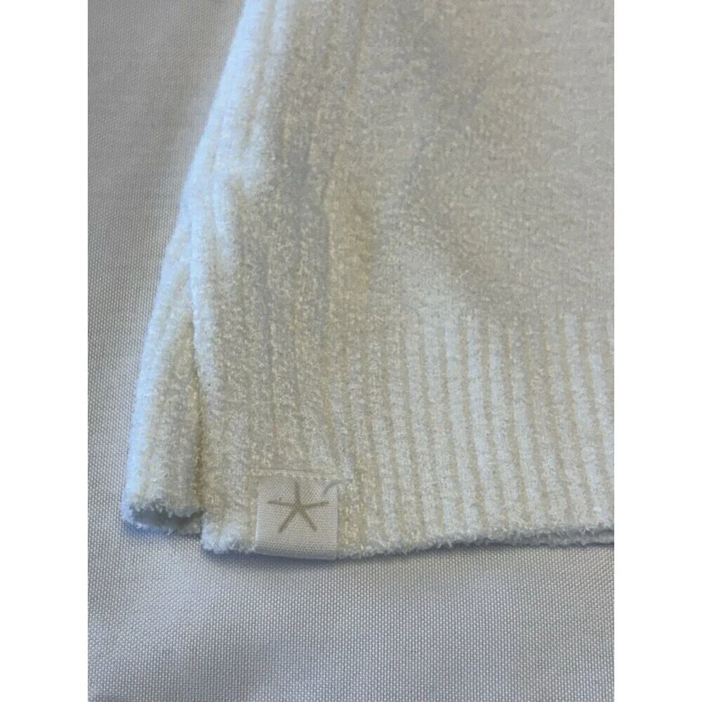 BAREFOOT DREAMS CozyChic Ultra Lite Ivory V Neck Pullover 3X Long Sleeve Sweater